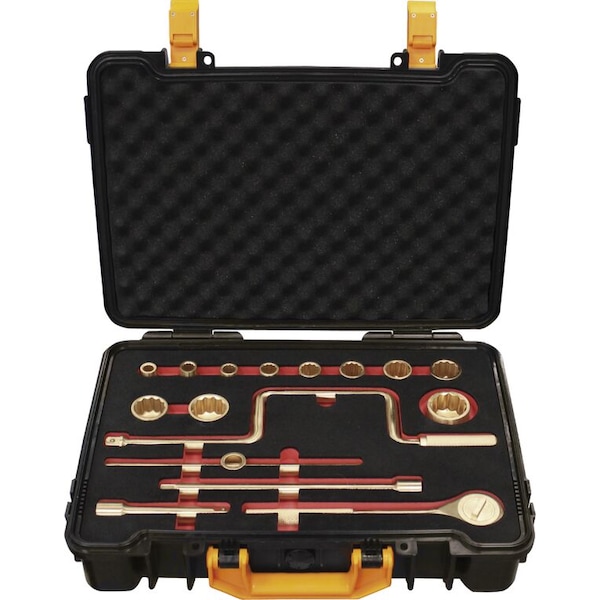 Ega Master SET OF 16 SOCKET WRENCHES 1/2" (3/8" - 1.1/4") NON SPARKING Cu-Be 35812 - main